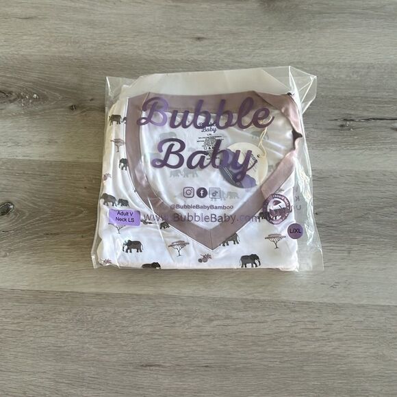 Bubble Baby Elephant Long Sleeve T-Shirt Lavender L/XL NWT IN PACKAGE - Picture 3 of 5